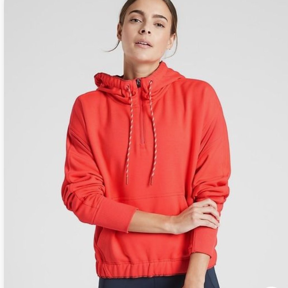 ⭐️Athleta Ascend Warm Up Hoodie Passionfruit Coral Size Small